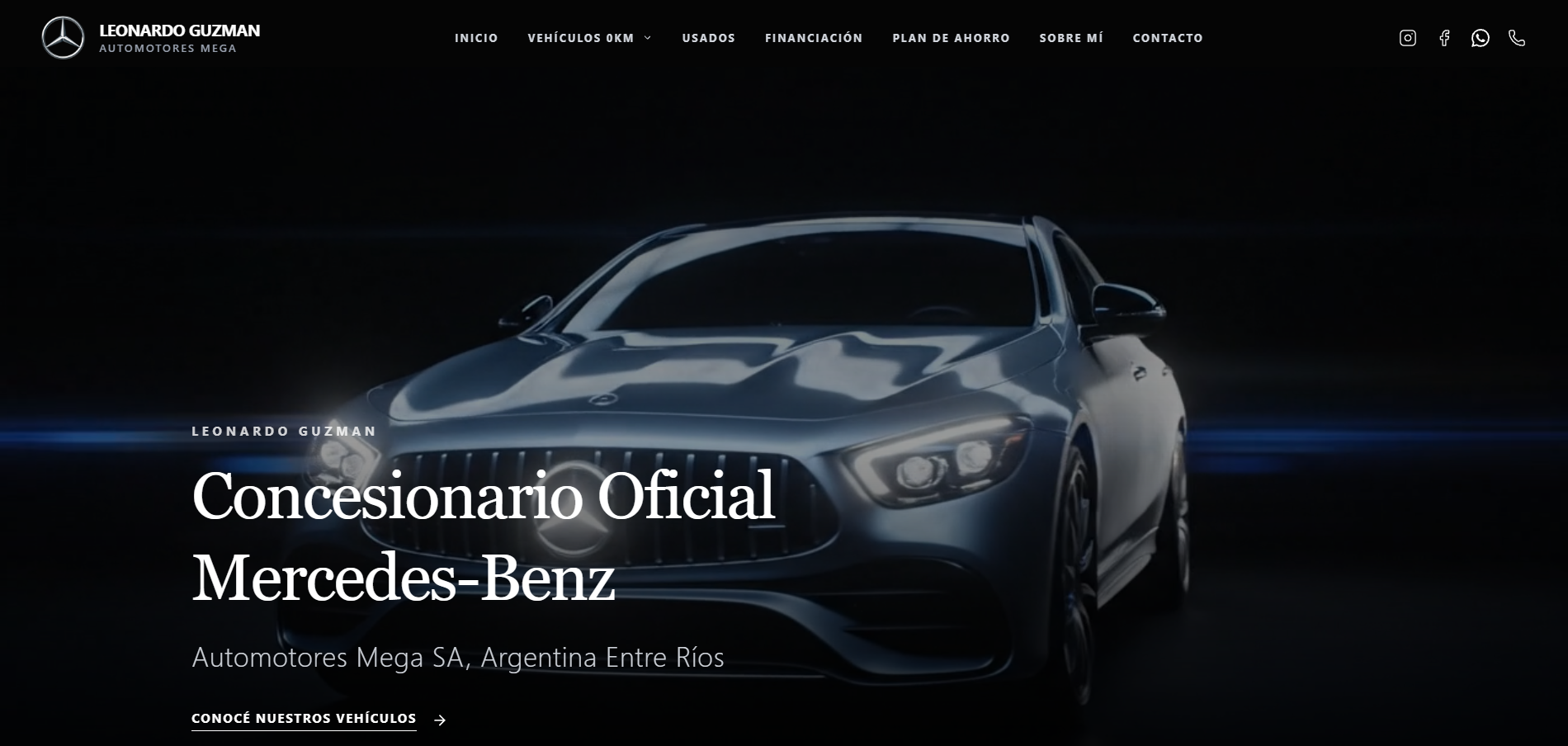 Home cinematográfico con video reveal Mercedes-Benz